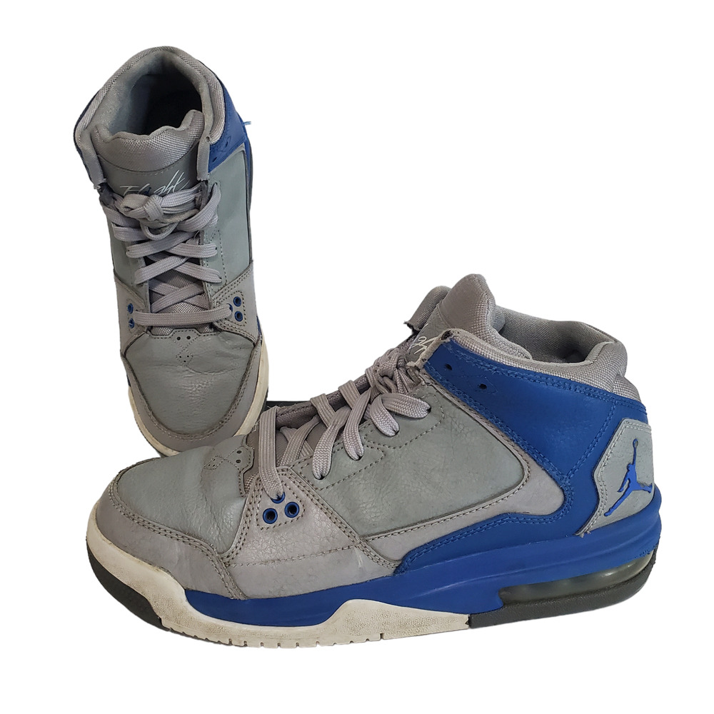 Nike Jordan Flight Origin BG Youth 5Y Grey Blue Boys Shoes 599606-027